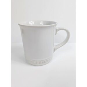 LE CREUSET Marseilles White Stoneware Coffee Mug 12 Oz.